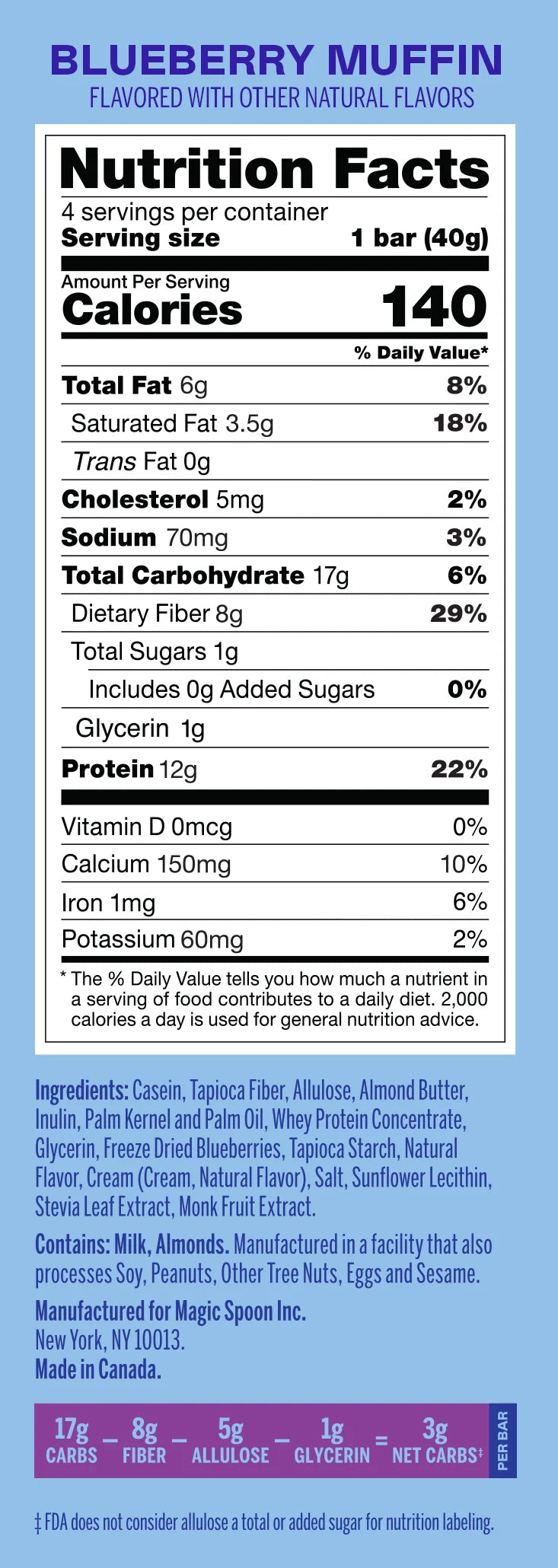 BLUEBERRY MUFFIN - 12 Cereal Treats (1 Box)