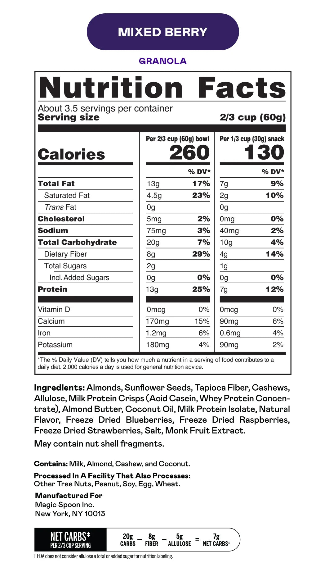 Mixed Berry - 4 Bags of Granola (FAIRE)
