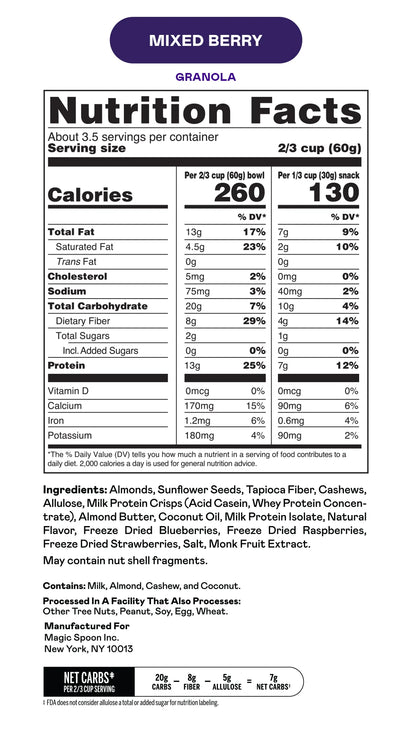 Mixed Berry - 4 Bags of Granola (FAIRE)