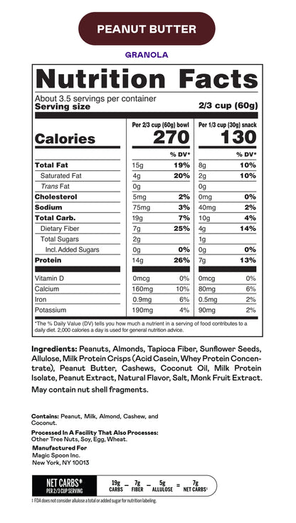 Peanut Butter - 4 Bags of Granola (FAIRE)