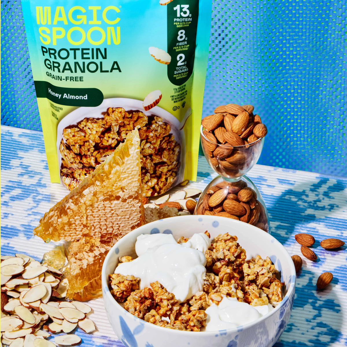 Magic Spoon Protein Granola Variety 3 Pack - Honey Almond, Dark Chocolate, Peanut Butter