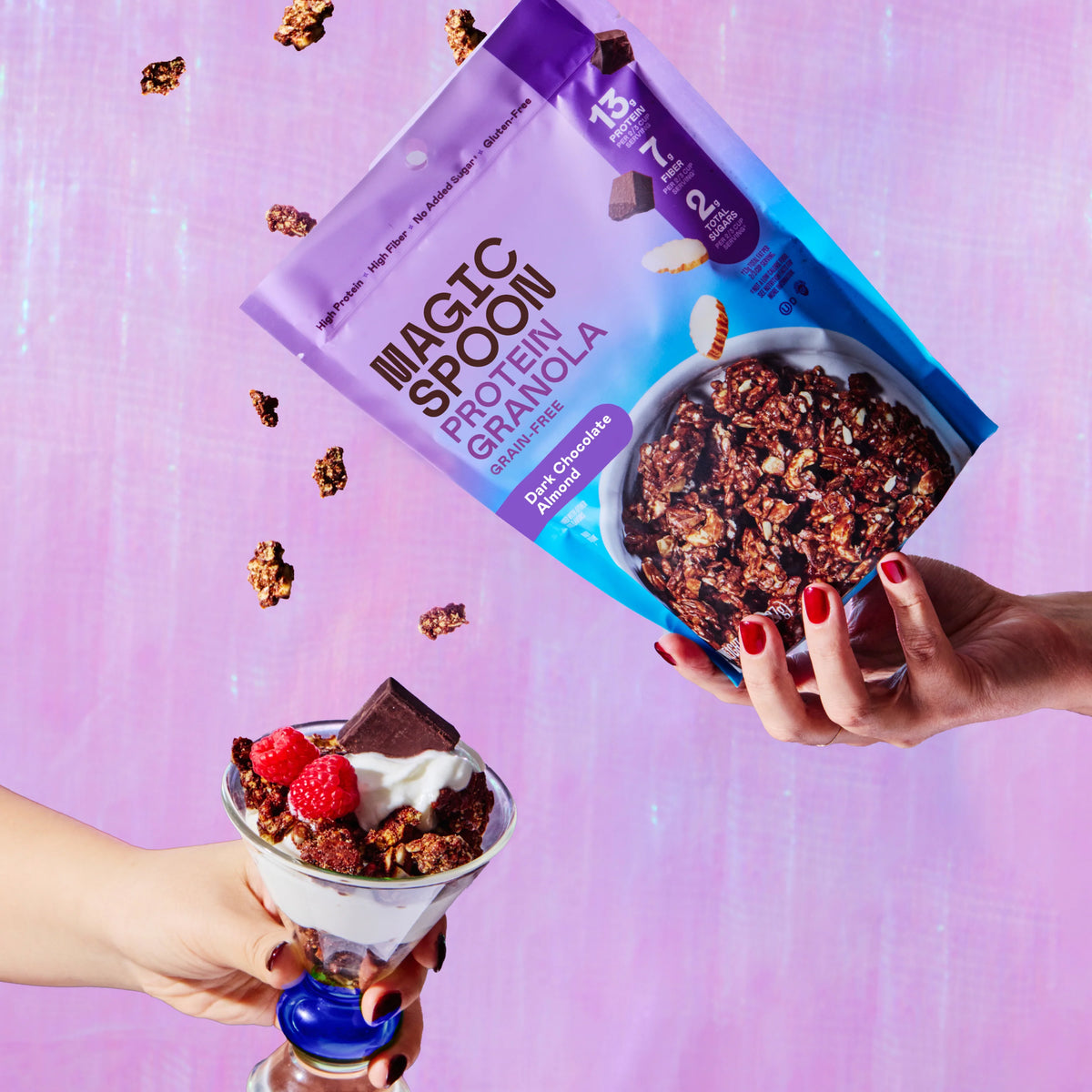 Magic Spoon Protein Granola Variety 2 Pack - Mixed Berry, Dark Chocolate